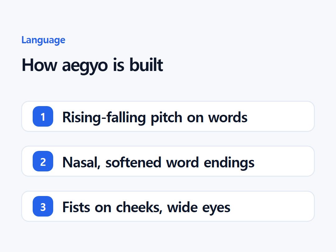How aegyo is built