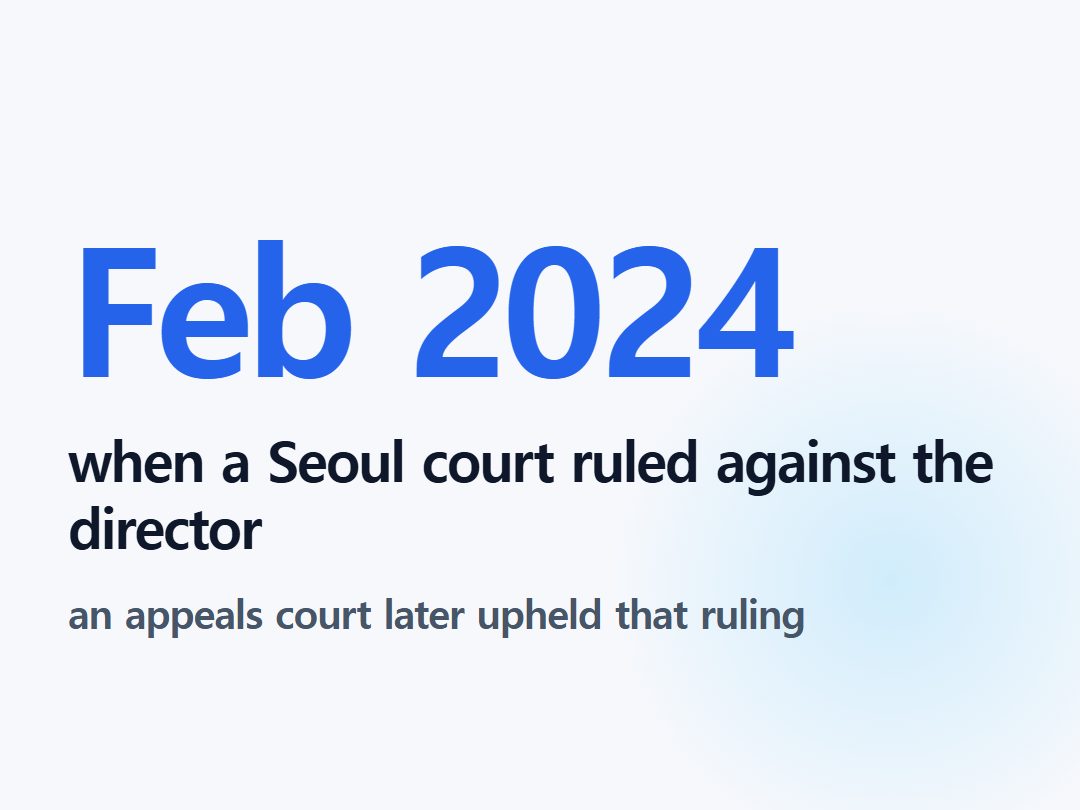 when a Seoul court ruled against the director