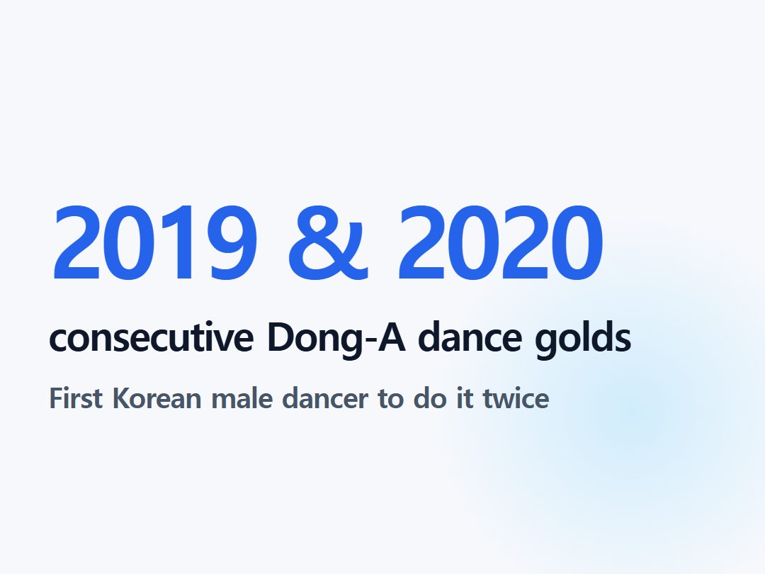 consecutive Dong-A dance golds