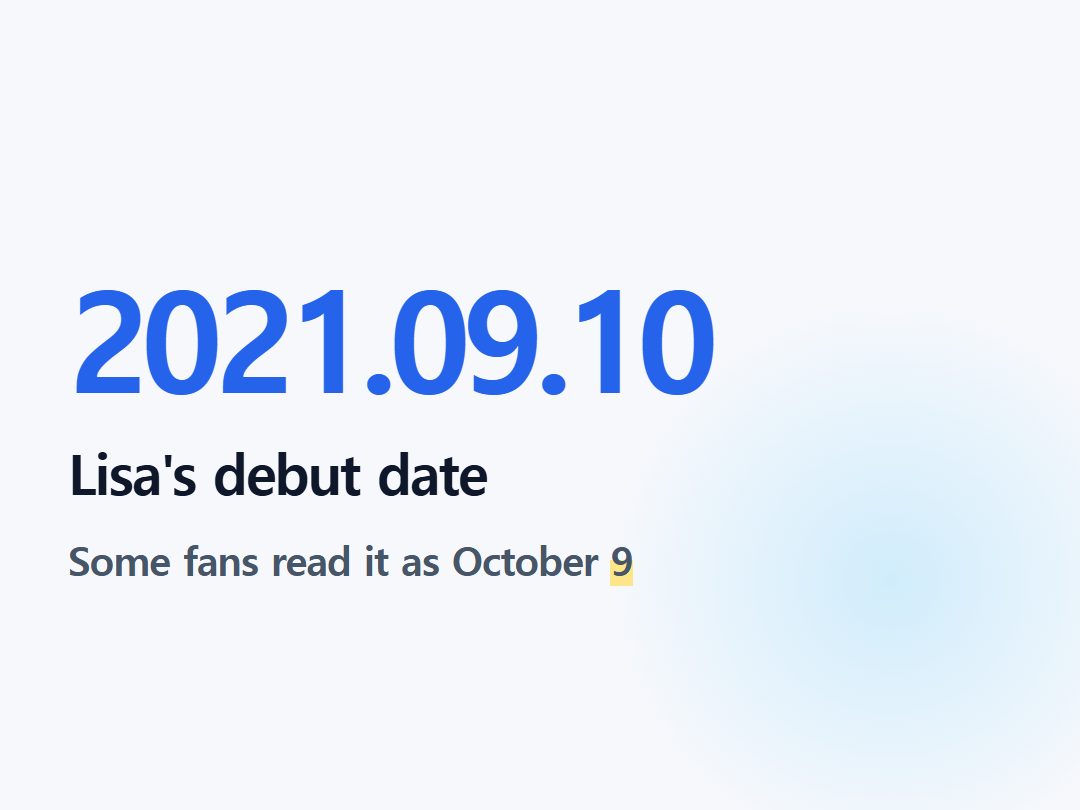 Lisa's debut date