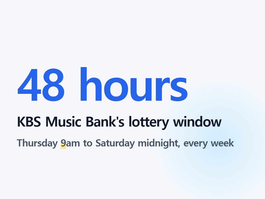 KBS Music Bank's lottery window
