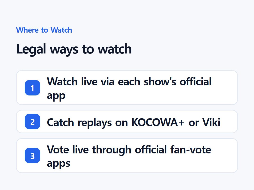 Legal ways to watch