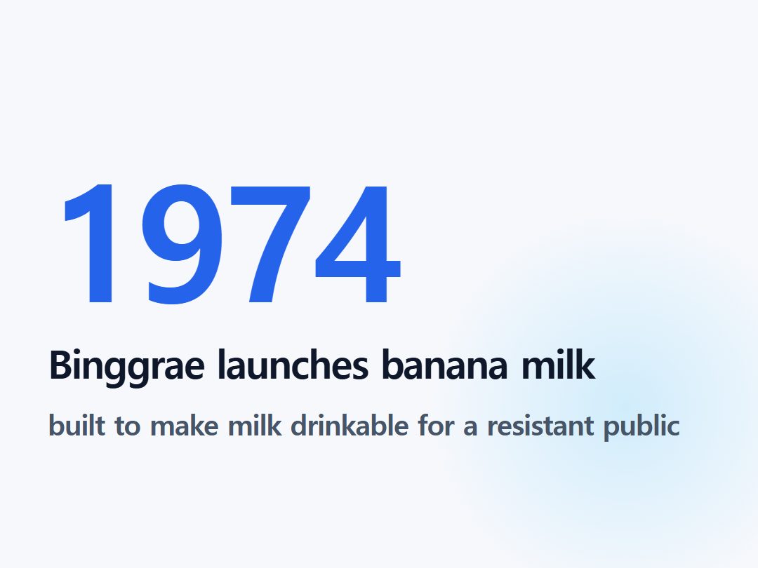 Binggrae launches banana milk