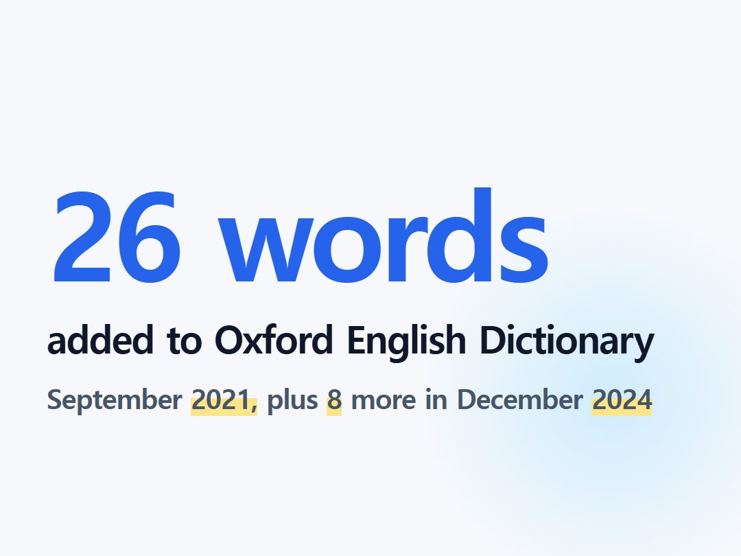 added to Oxford English Dictionary