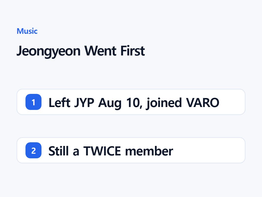 Jeongyeon Went First
