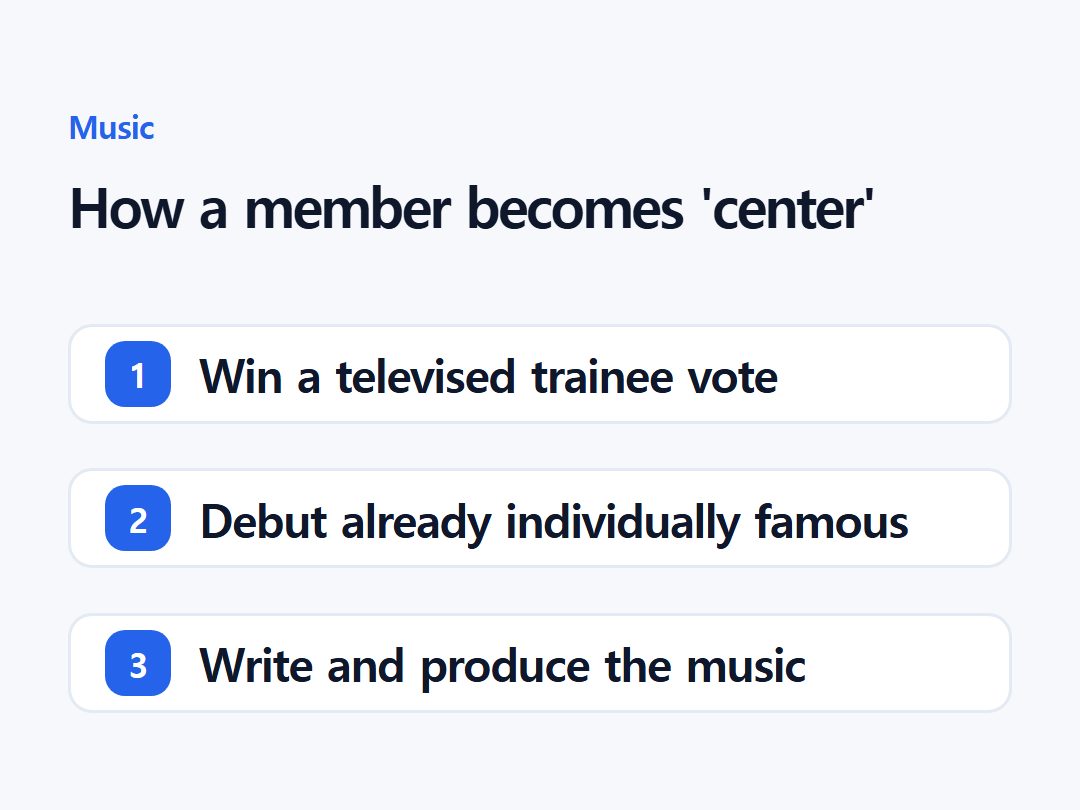 How a member becomes 'center'