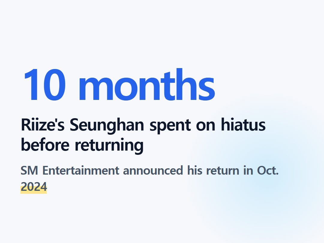Riize's Seunghan spent on hiatus before returning