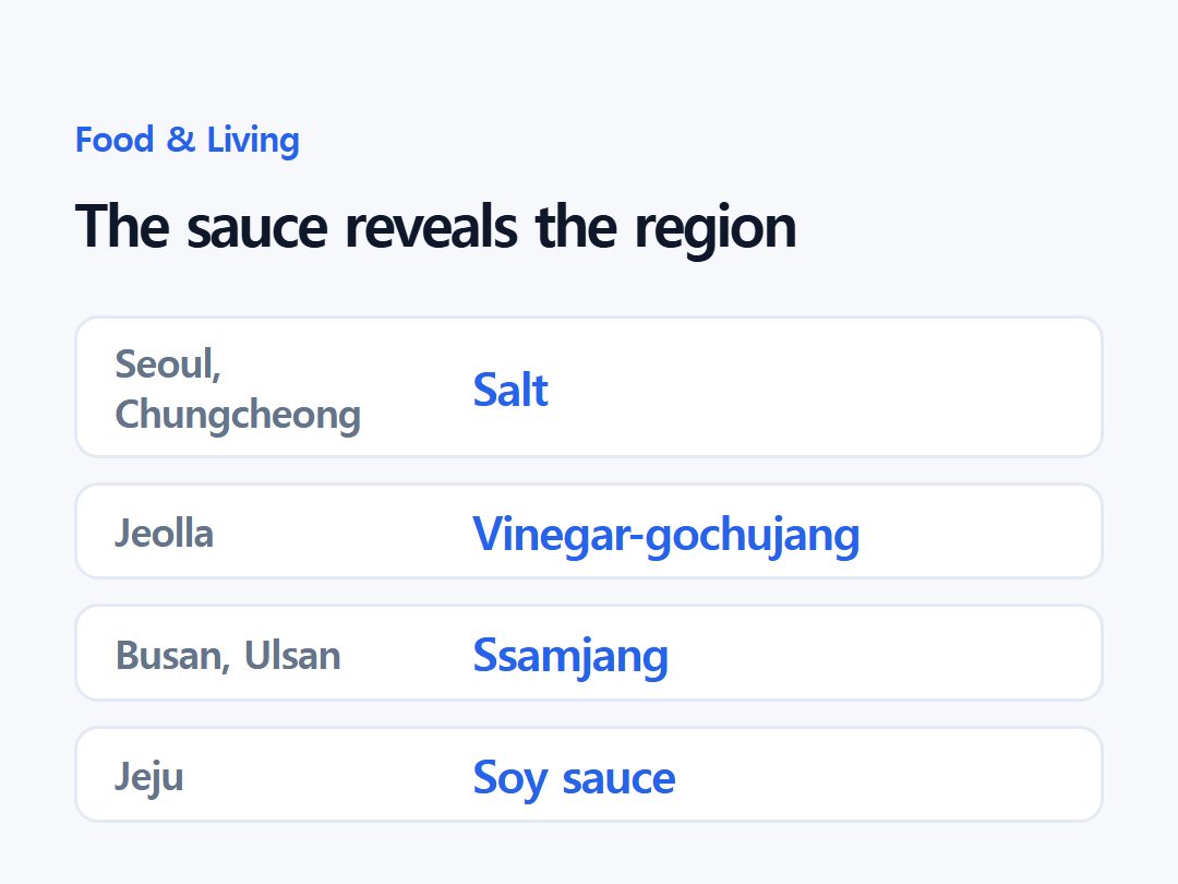 The sauce reveals the region