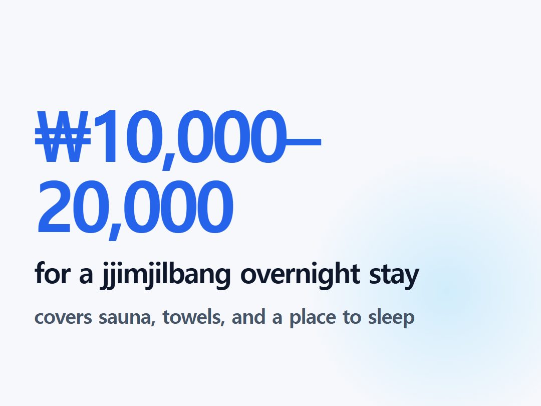 for a jjimjilbang overnight stay