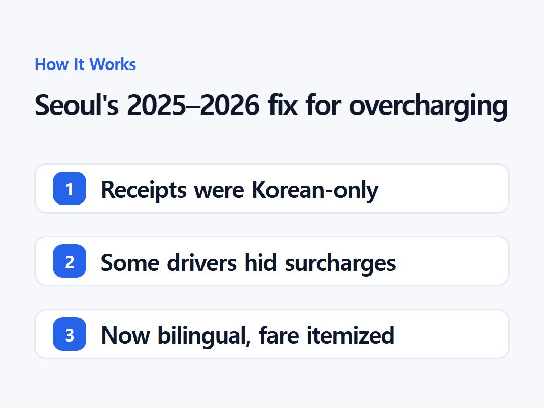 Seoul's 2025–2026 fix for overcharging