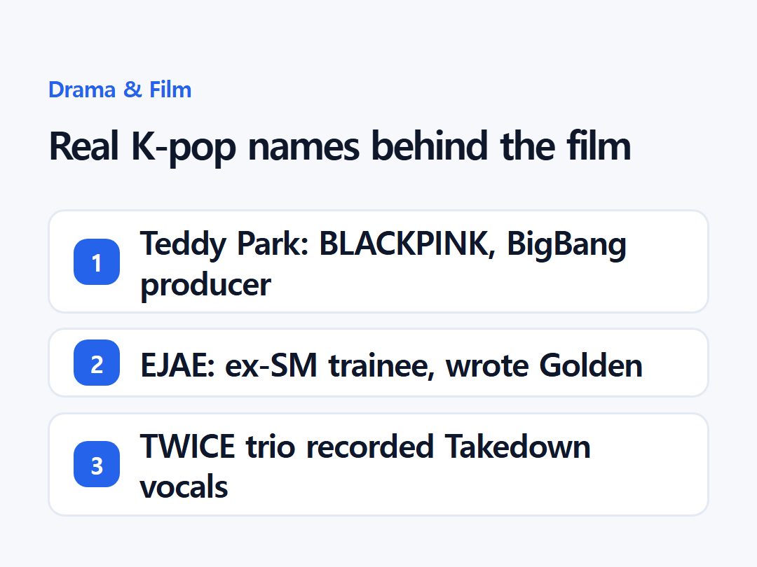 Real K-pop names behind the film