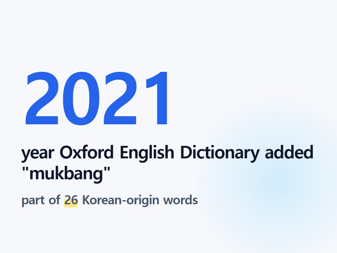 year Oxford English Dictionary added "mukbang"