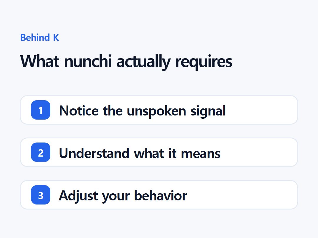 What nunchi actually requires
