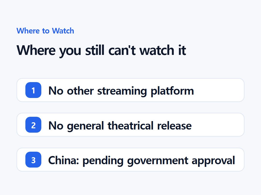 Where you still can't watch it