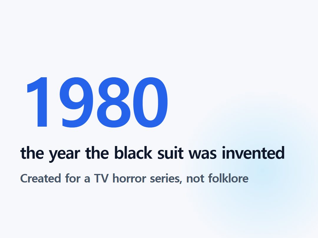 the year the black suit was invented