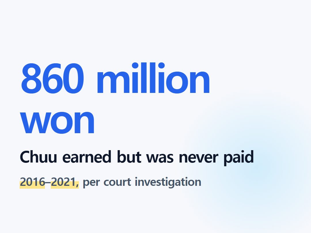 Chuu earned but was never paid