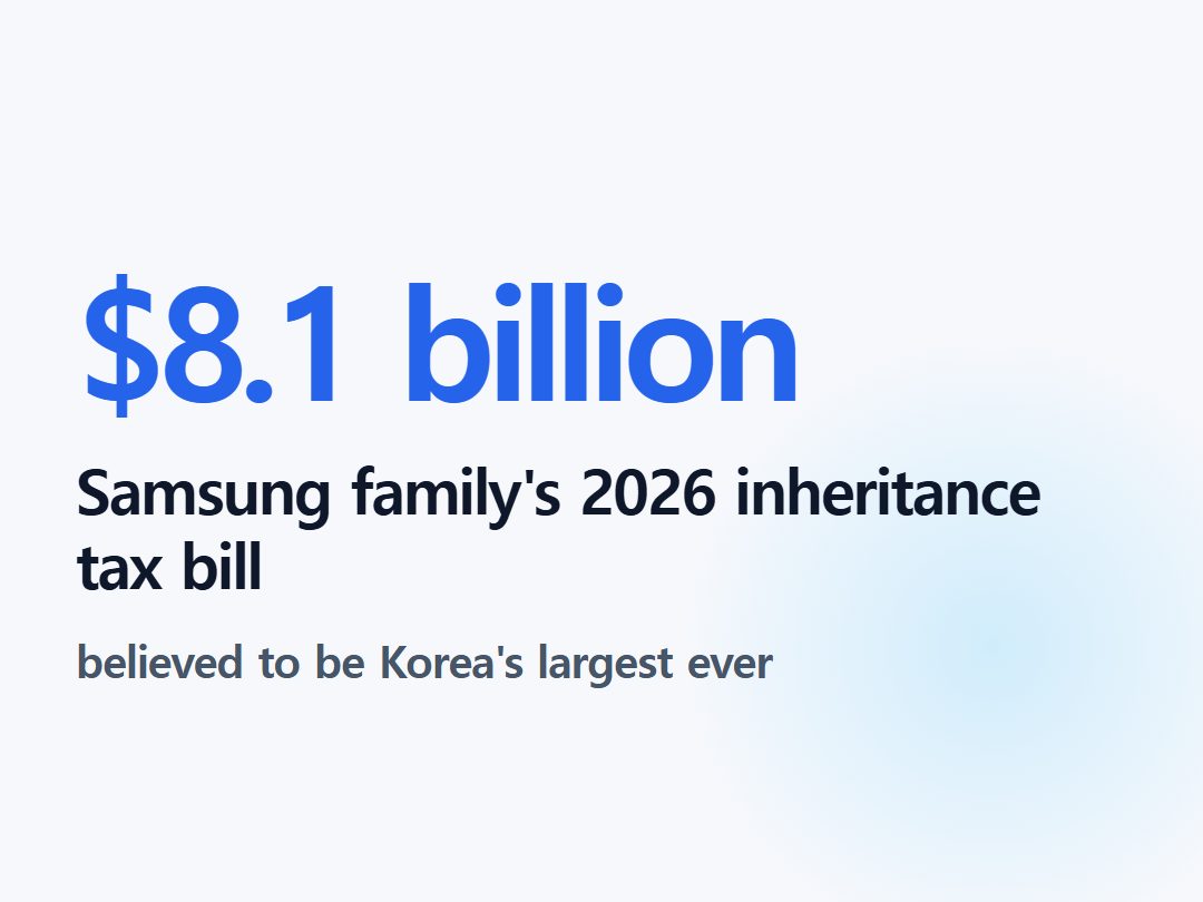 Samsung family's 2026 inheritance tax bill