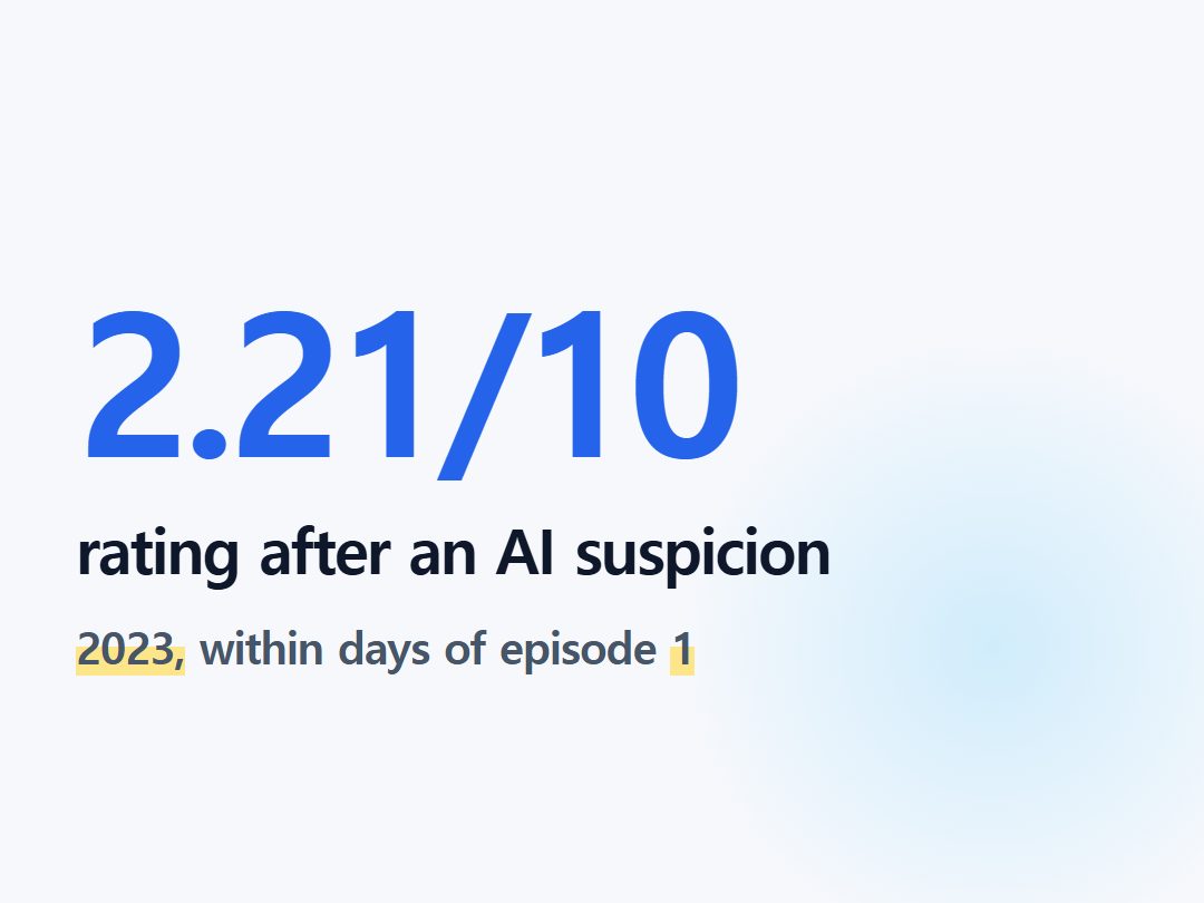 rating after an AI suspicion