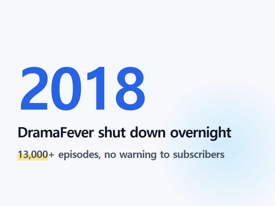DramaFever shut down overnight