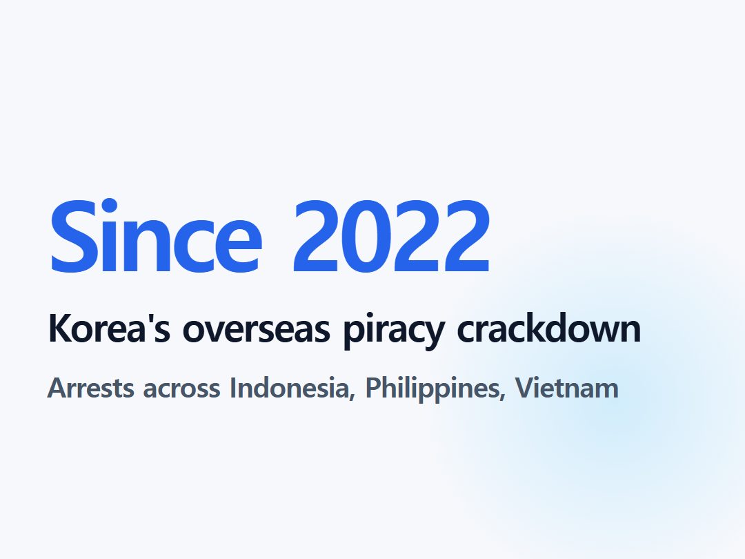 Korea's overseas piracy crackdown