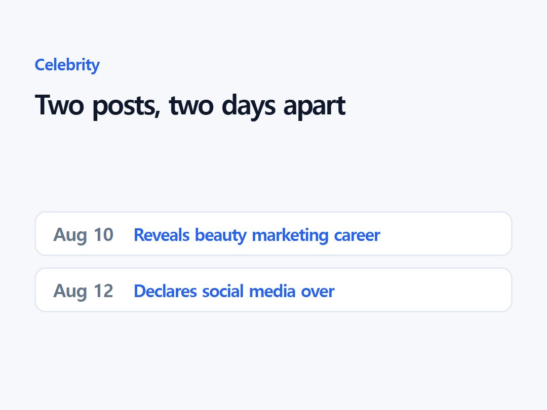 Two posts, two days apart