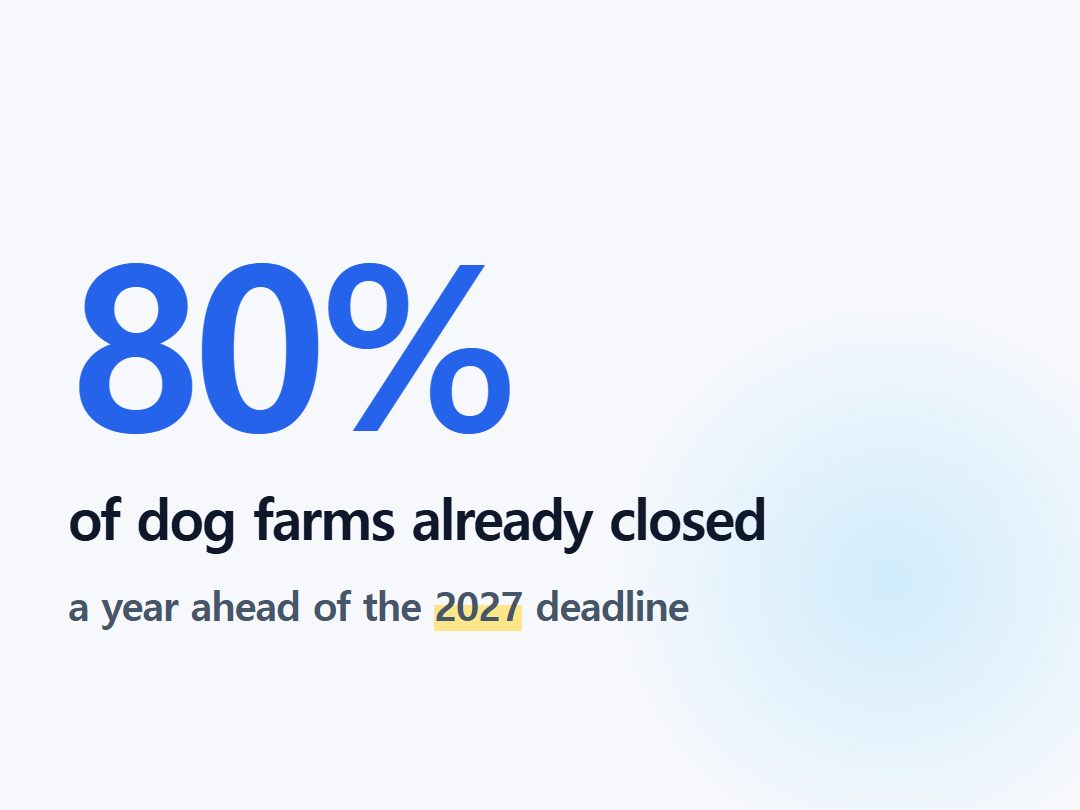 of dog farms already closed