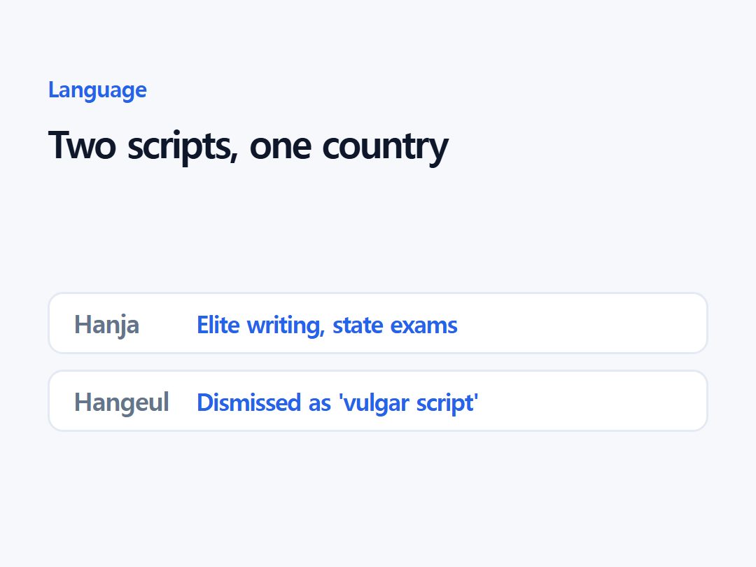 Two scripts, one country