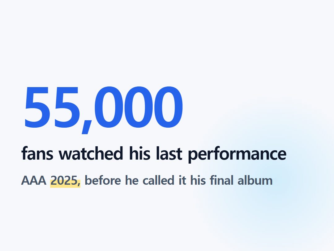 fans watched his last performance