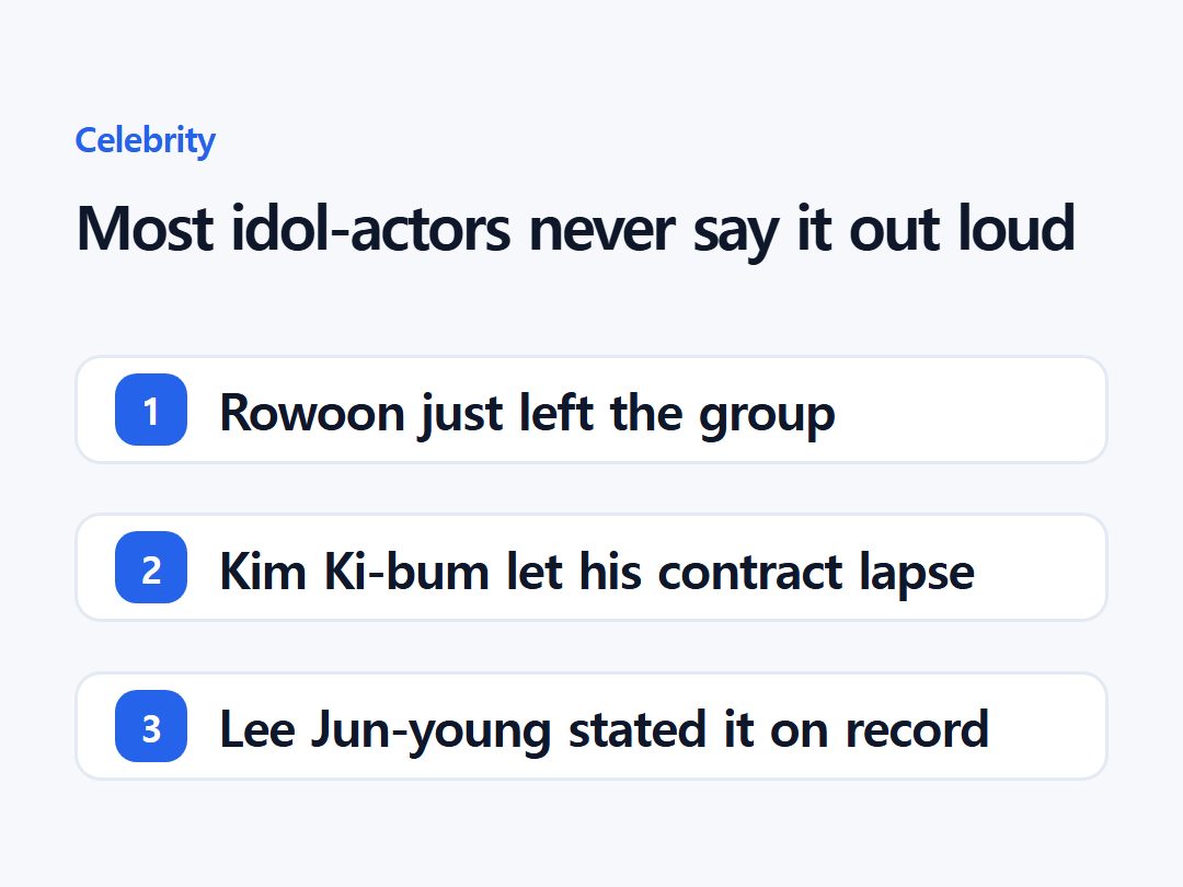 Most idol-actors never say it out loud