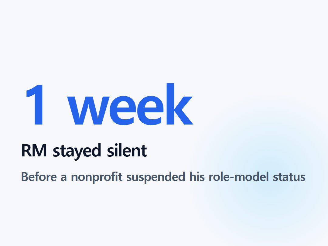 RM stayed silent