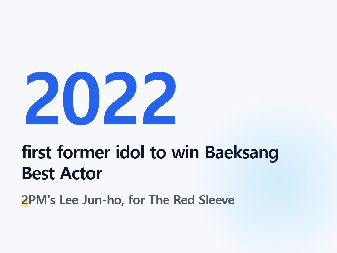 first former idol to win Baeksang Best Actor