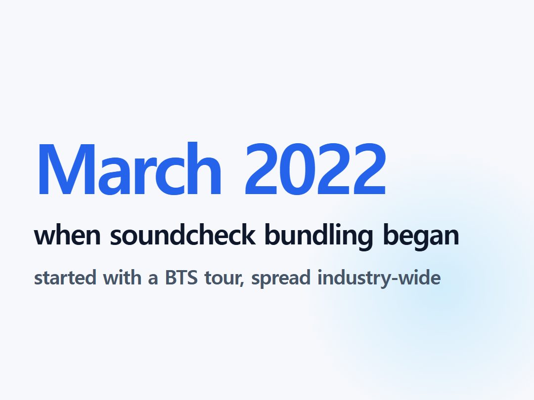 when soundcheck bundling began
