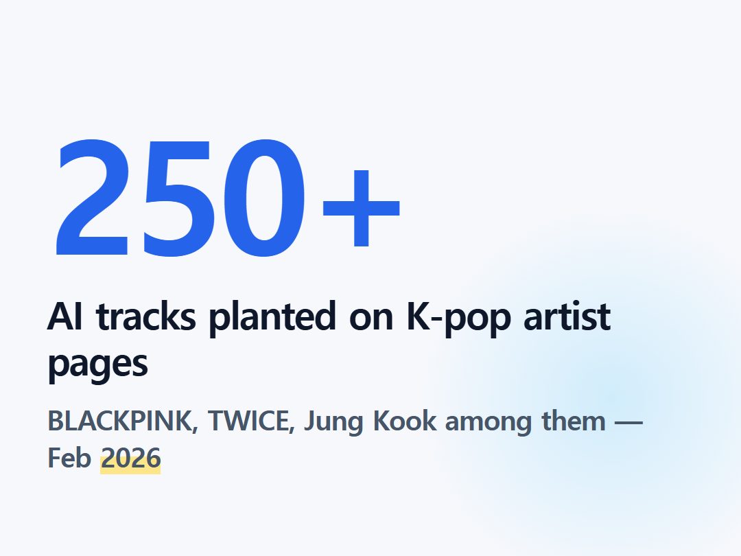 AI tracks planted on K-pop artist pages