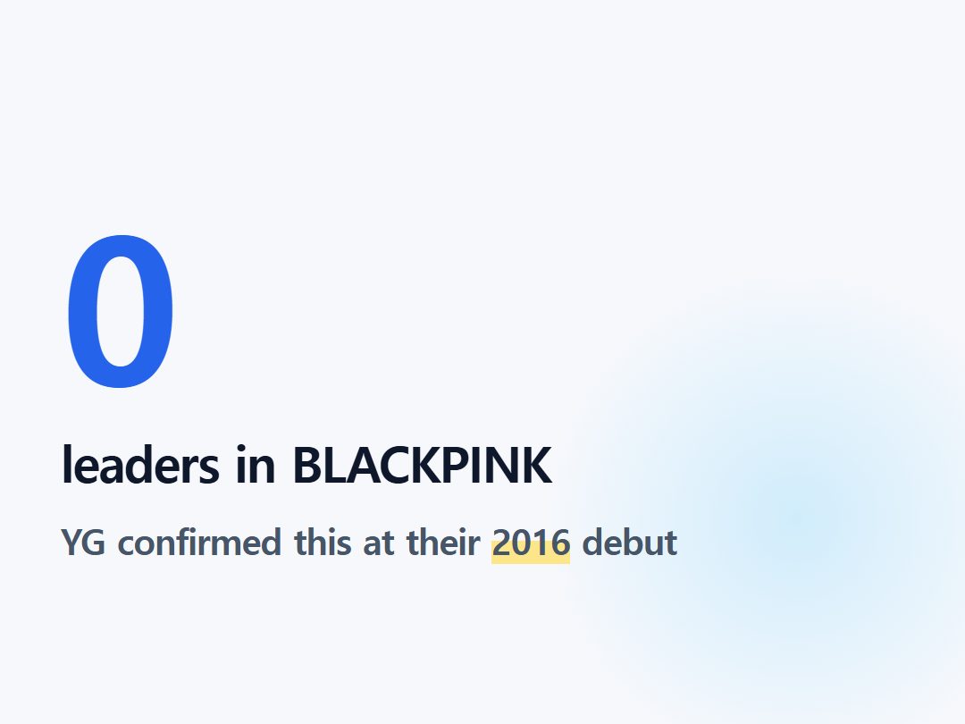 leaders in BLACKPINK
