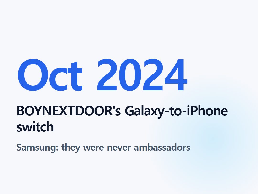 BOYNEXTDOOR's Galaxy-to-iPhone switch