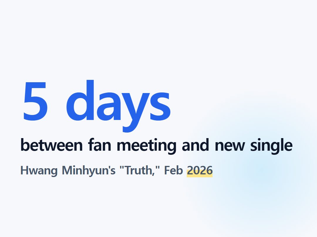between fan meeting and new single