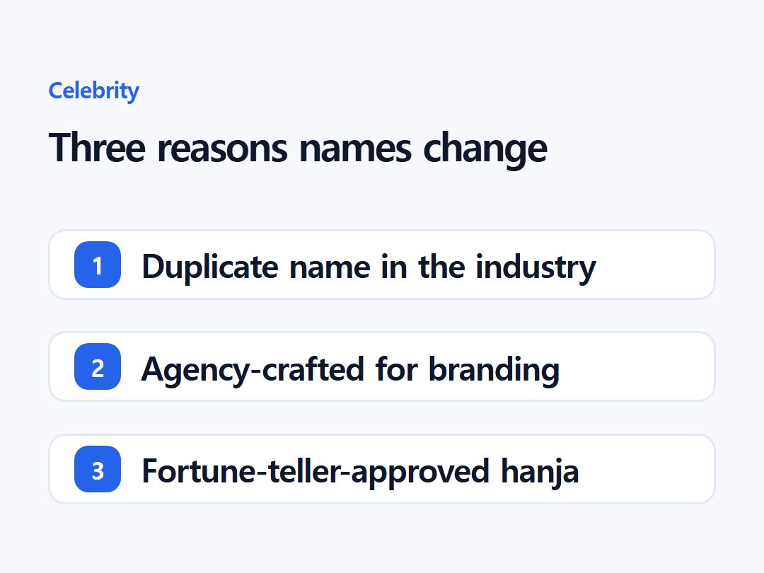 Three reasons names change
