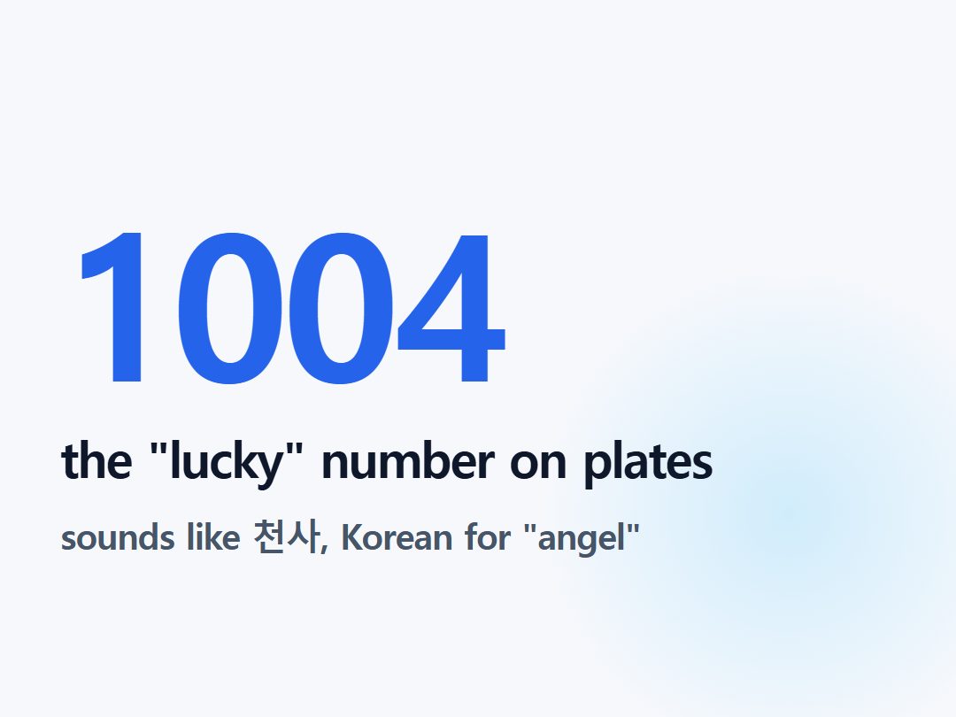 the "lucky" number on plates