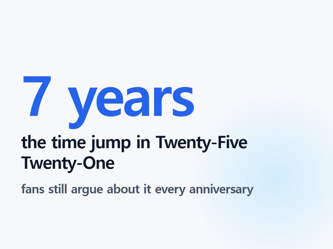 the time jump in Twenty-Five Twenty-One