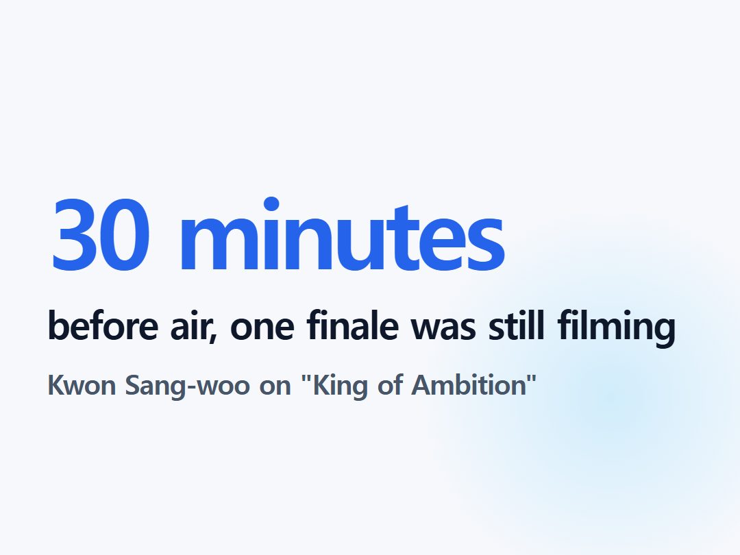 before air, one finale was still filming