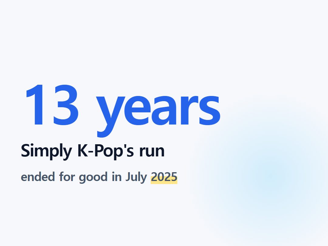 Simply K-Pop's run
