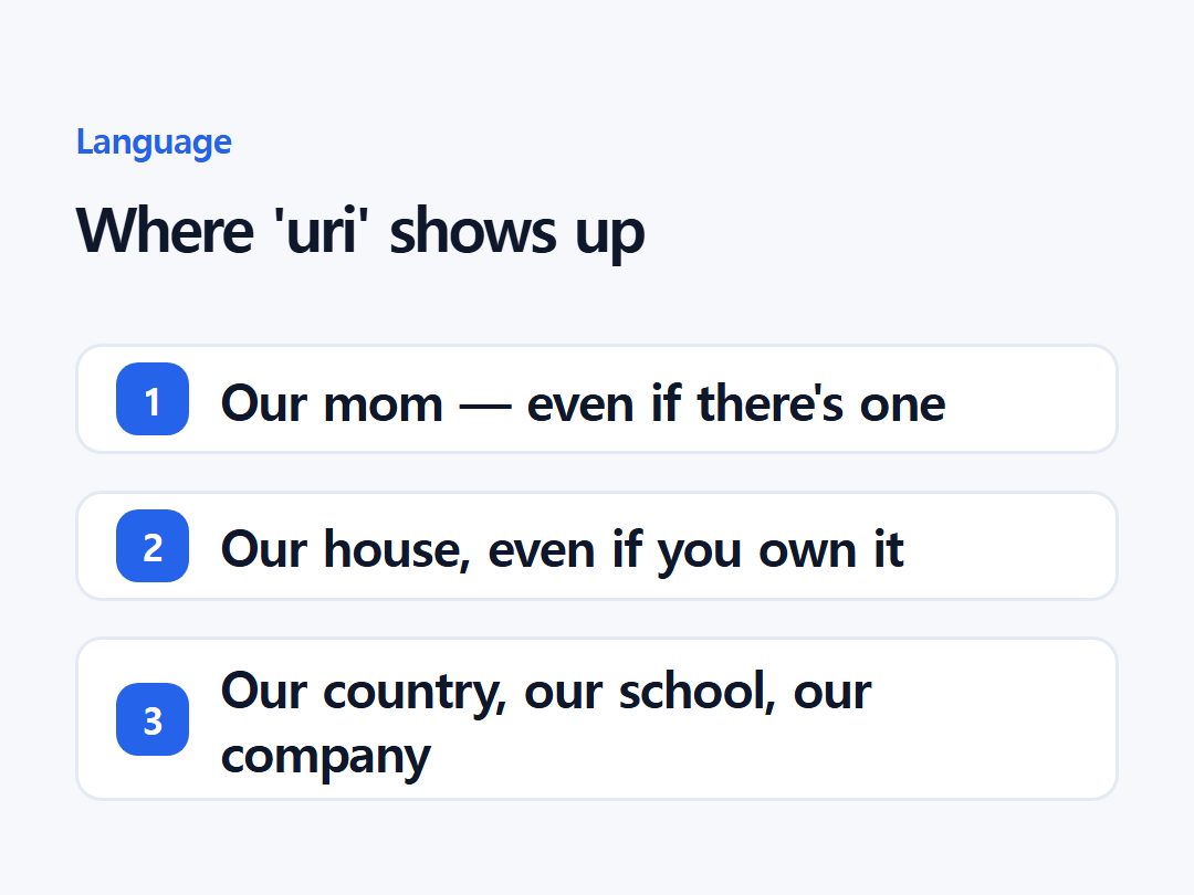 Where 'uri' shows up