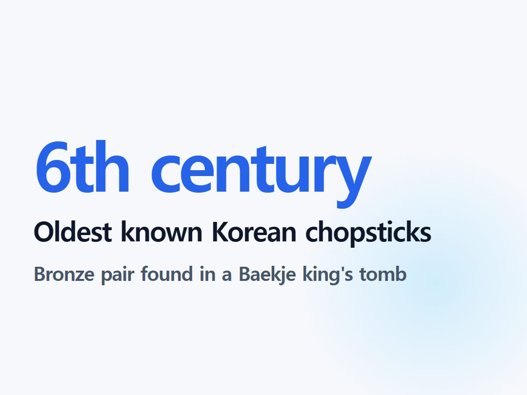 Oldest known Korean chopsticks
