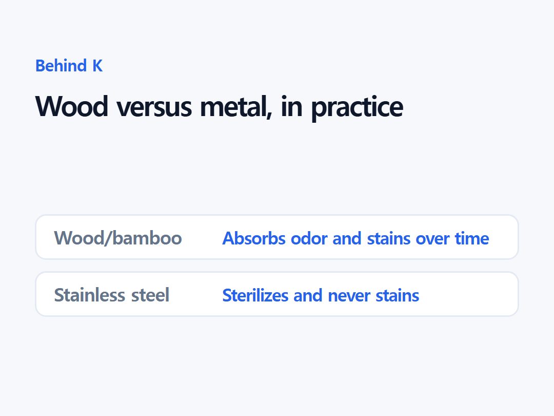 Wood versus metal, in practice