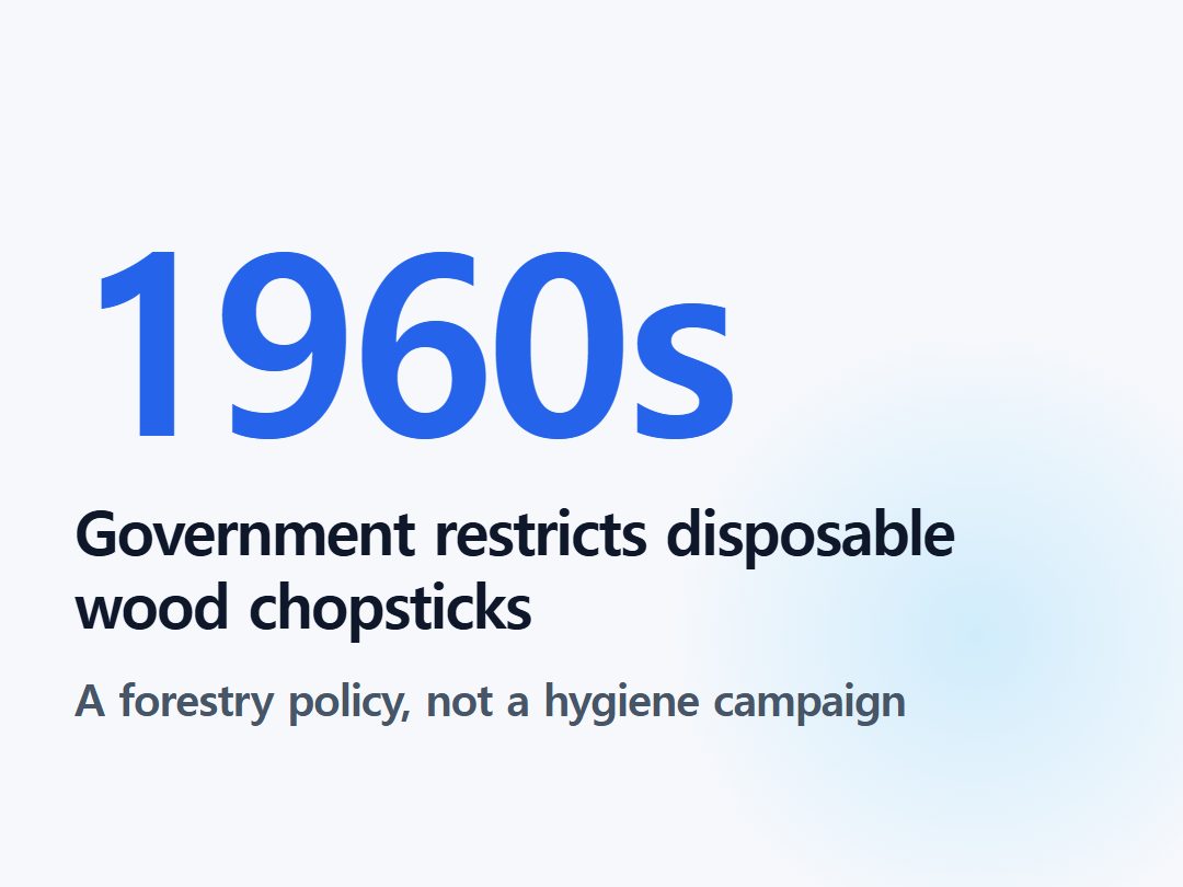 Government restricts disposable wood chopsticks