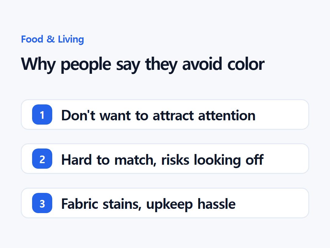 Why people say they avoid color