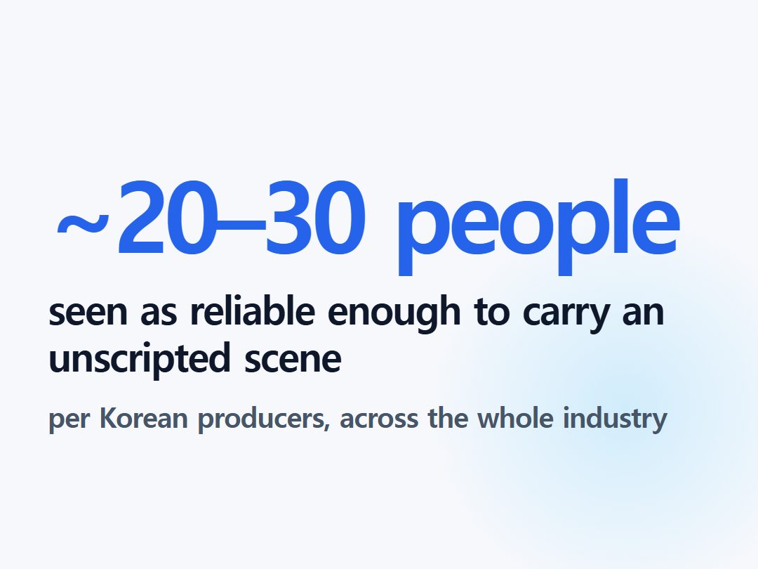 seen as reliable enough to carry an unscripted scene