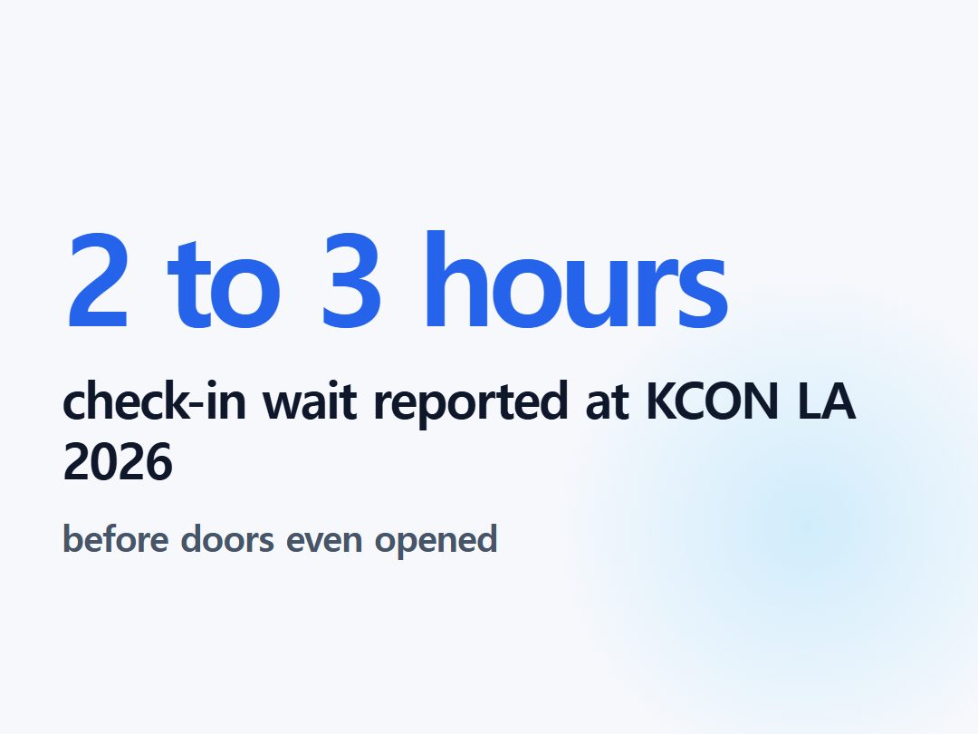 check-in wait reported at KCON LA 2026