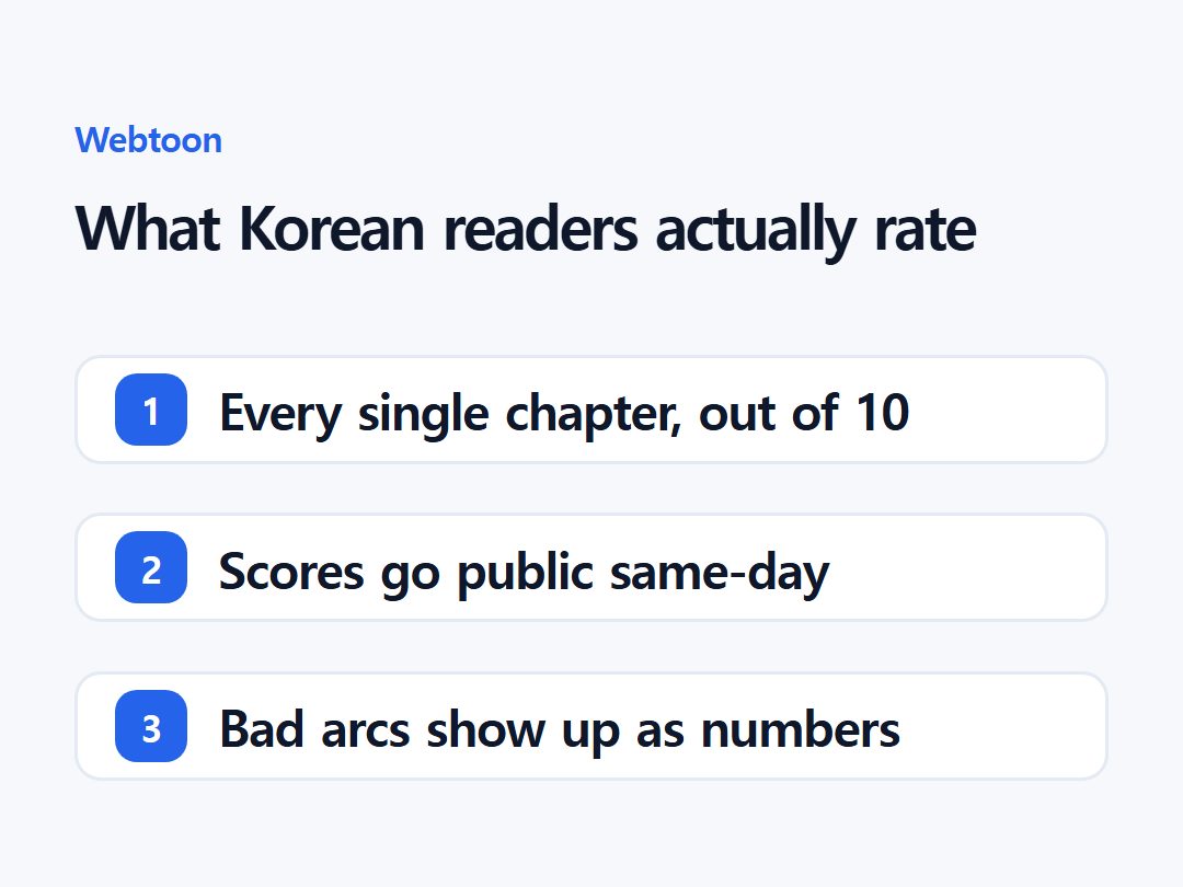 What Korean readers actually rate