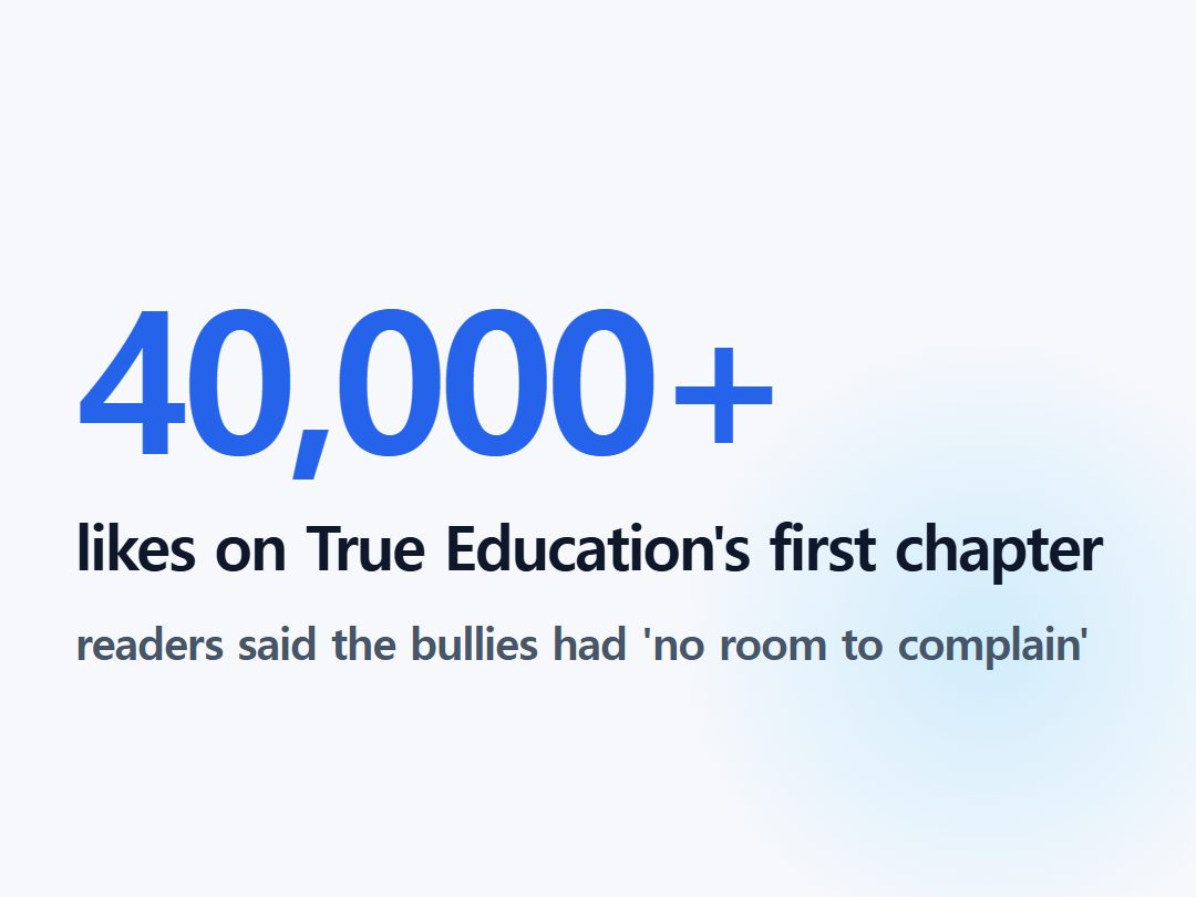 likes on True Education's first chapter